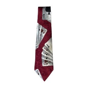 Vintage SWING Italian Silk Poker Card Neck Tie